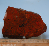 African Painted Valley Jasper "Tabu Tabu" Lapidary Slab 7.5 Oz (213 grams)   Red jasper/quartz/hematite - Radiant Rocks CT