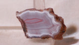 Australian Queensland agate slab 4.8 grams pink, grey, purple and white  banding - radiantrocksct