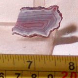 Australian Queensland agate slab 4.8 grams pink, grey, purple and white  banding - radiantrocksct