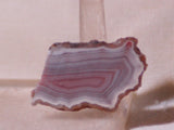 Australian Queensland agate slab 4.8 grams pink, grey, purple and white  banding - radiantrocksct
