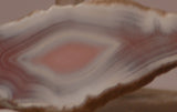 Australian Queensland agate 2 heel slabs 46 grams pink red white great banding - radiantrocksct