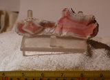 Australian Queensland agate 2 heel slabs 46 grams pink red white great banding - radiantrocksct
