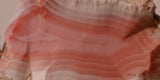 Australian Queensland agate 2 heel slabs 46 grams pink red white great banding - radiantrocksct