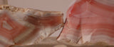 Australian Queensland agate 2 heel slabs 46 grams pink red white great banding - radiantrocksct