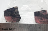 Rhodonite Lapidary face cut lapidary slab pair 2.8 oz (80 grams)