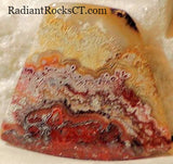 Red Crazy Lace Agate Cabochon 148 carats - radiantrocksct
