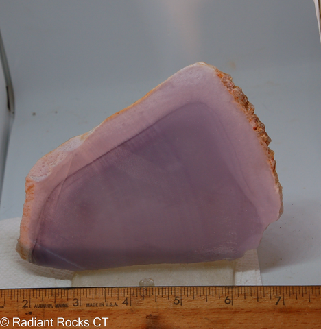 Lavender Purple Yttrium Fluorite lapidary slab -Radiant Rocks CT 