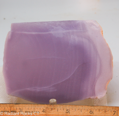 Lavender Purple Yttrium Fluorite lapidary slab - Radiant Rocks CT