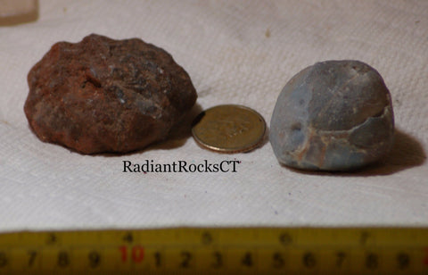Botswana banded agates 6.0 oz (170 grams) 2 lapidary nodules - radiantrocksct