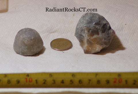 Botswana banded agates 5.6 oz (160 grams) 2 lapidary nodules - radiantrocksct