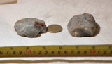 Botswana banded agates 5.6 oz (160 grams) 2 lapidary nodules with windows - radiantrocksct