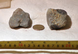Botswana banded agates 5.6 oz (160 grams) 2 lapidary nodules with windows - radiantrocksct