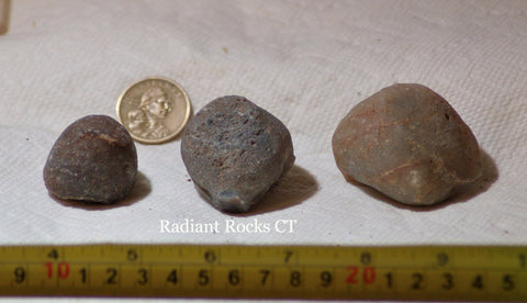 Botswana banded agates 8.2 oz (230 grams) 3 lapidary nodules - radiantrocksct