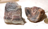 Botswana banded agates 9.4 oz (265 grams) 4 pieces deep red and purple - radiantrocksct