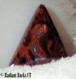 Koroit Boulder Opal triangular Cabochon green fire - radiantrocksct