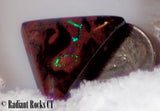 Koroit Boulder Opal triangular Cabochon green fire - radiantrocksct
