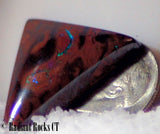 Koroit Boulder Opal triangular Cabochon green fire - radiantrocksct