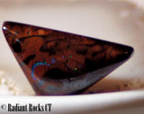 Koroit Boulder Opal triangular Cabochon green fire - radiantrocksct