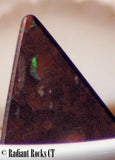 Koroit Boulder Opal triangular Cabochon green fire - radiantrocksct