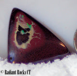 Koroit Boulder Opal triangular Cabochon green Fire - radiantrocksct