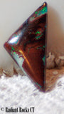 Koroit Boulder Opal Triangular Cabochon Green Fire - radiantrocksct