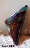 Koroit Boulder Opal Triangular Cabochon Green Fire - radiantrocksct