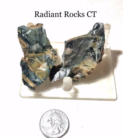 Morrisonite  Porcelain Picture Jasper 2 pieces rough 2.1 oz (60 grams) - radiantrocksct